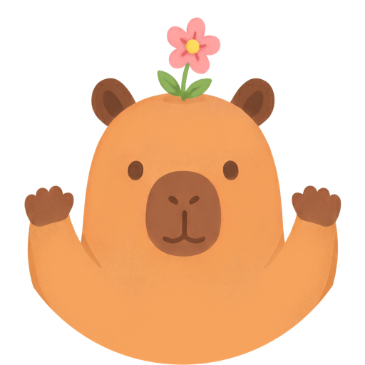 Capybara illustration, style 1